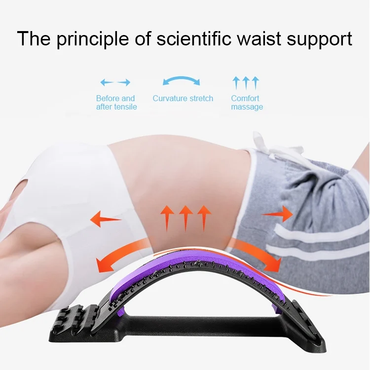 HC0151WG_6.webp Lumbar Traction Stretching Device Posture Corrector Waist Support Spine Pain Relief Back Massage Stretcher - Image 7