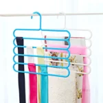 10pcs Multi-function 5 Layers Pants Scarf Silk Tie Plastic Clothes Hangers - Image 5