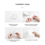 5 PCS Multi-function Traceless Wall Mounted Drain Soap Box, Random Color Delivery - Image 6