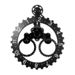 Home Simple European Style Triangular Mechanical Gears Wall Clock - Image 2