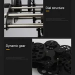 Home Simple European Style Triangular Mechanical Gears Wall Clock - Image 4