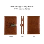 B6 Retro PU Cover Sailor Notebook Diary Book with Password Lock - Image 3