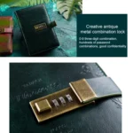 B6 Retro PU Cover Notebook Diary Book with Password Lock - Image 3