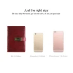 B6 Retro PU Cover Notebook Diary Book with Password Lock - Image 5