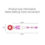 Multi-function Electric Waterproof Bath Cleansing Brush Long-handled Massage Brush, with 4 Brush Heads - Image 4