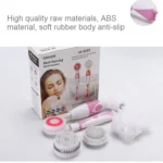 Multi-function Electric Waterproof Bath Cleansing Brush Long-handled Massage Brush, with 4 Brush Heads - Image 9