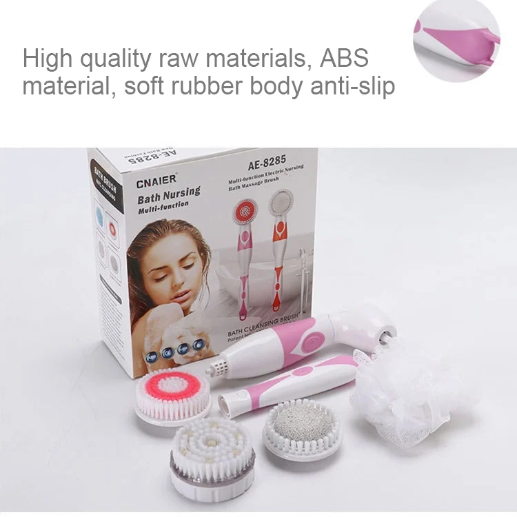HC0461H_7.webp Multi-function Electric Waterproof Bath Cleansing Brush Long-handled Massage Brush, with 4 Brush Heads - Image 9