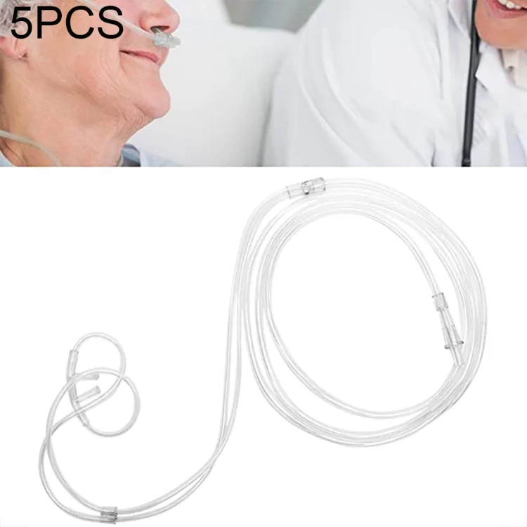 HC0519.webp 5 PCS Household Disposable Double-hole Nasal Oxygen Tube Pipe Oxygen Supply Tubing, Length: 6m - Image 1