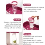 50 PCS Puree Extruder Squeeze Pouch Food Distribution Storage Bag, Compatible with HC14554 Food Dispenser - Image 5