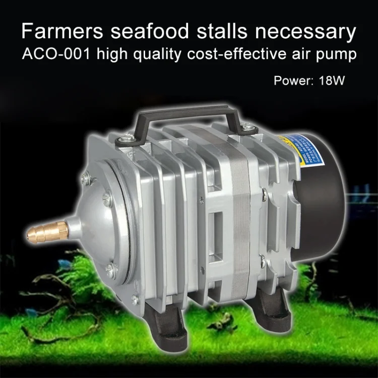 HC0650_5.webp ACO-001 18W 38L/Min Electromagnetic Air Pump Compressor Seafood Fish Tank Increase Oxygen Air Flow Spliter, US Plug - Image 6