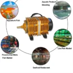 ACO-008A 160W 115L/Min Electromagnetic Air Pump Compressor Seafood Fish Tank Increase Oxygen Air Flow Spliter, US Plug - Image 5