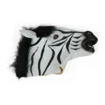 Popular Pretty Halloween Mask Masquerade Emulsion Horse Head Zebra Mask for Men and Women - Image 2