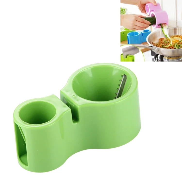 Multifunctional Spiral Double-Headed Grater With Sharpener Kitchen Gadgets(Green)