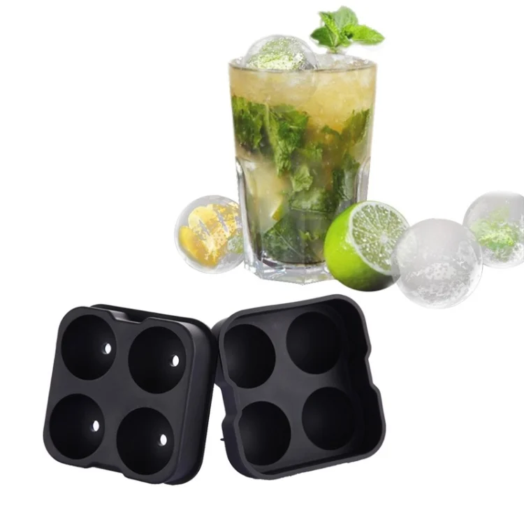 HC0718_4.webp Ball Shape 4-Grid Silicone Ice Cube Mold - Image 5