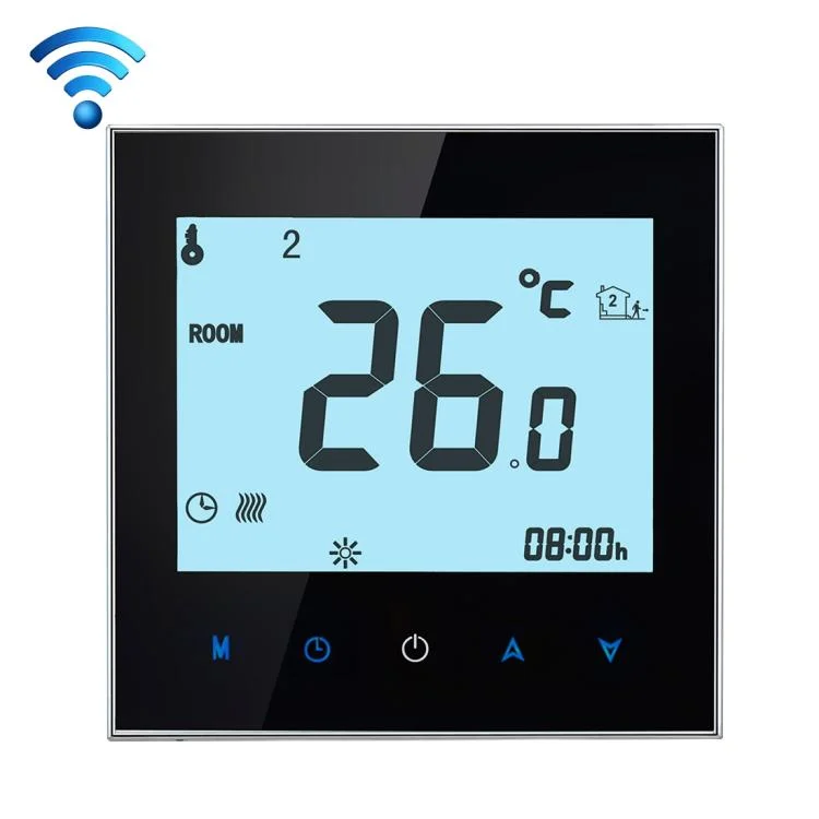 HC0726B.webp BHT-1000-GA-WIFI 3A Load Water Heating Type Touch LCD Digital WiFi Heating Room Thermostat, Display Clock / Temperature / Periods / Time / Week / Heat etc. - Image 1