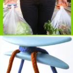 Portable Shopping Helper Hand Tool I-shaped Plastic Bag Holder Food Dish Carrying Lifting Handle - Image 6