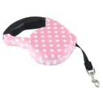 5m Pink Dot Pattern Flexible Retractable Dog / Cat Leash for Daily Walking - Image 4