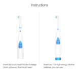 2W Creative Household Waterproof Rotary Electric Toothbrush Set with 4 Replacement Brush Heads & Base, 8500 Revolutions Per Minute - Image 11