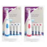 2W Creative Household Waterproof Rotary Electric Toothbrush Set with 4 Replacement Brush Heads & Base, 8500 Revolutions Per Minute - Image 2