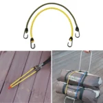 2 PCS Outdoor Tent Crude Elastic Rope Tied High Luggage Rope Clothesline Camping, Length: 60cm, Diameter: 8mm, Random Color Delivery