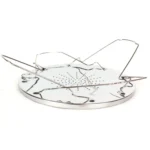 Outdoor Camping Tools 4 Slice Stainless Steel Camping Foldable Toaster Rack Toaster Tray Bread Toast Rack - Image 4
