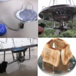 Outdoor Camping Tools 4 Slice Stainless Steel Camping Foldable Toaster Rack Toaster Tray Bread Toast Rack - Image 8