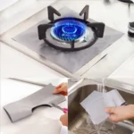 4 PCS Gas Furnace Surface Ultra-thin Fibre Material Stovetop Protective Cleaning Pad, Size: 27*27 cm (Silver) - Image 7
