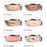Creative Funny Anti-harassment Artificial Belly Shape Outdoor Bags, Multifunctional Portable Unisex Sports Belly Waist Bag - Image 2