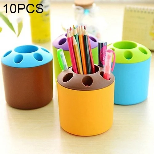 HC0890.webp 10 PCS Multi-function Creative Colour Pen Container Toothbrush Seat School Stationery Life Office Supplies, Random Color Delivery - Image 1
