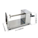 Stainless Steel Manual Spiral Tornado Tower Hand Shake Potato Rotary Chips Twister Slicer Cutter - Image 2