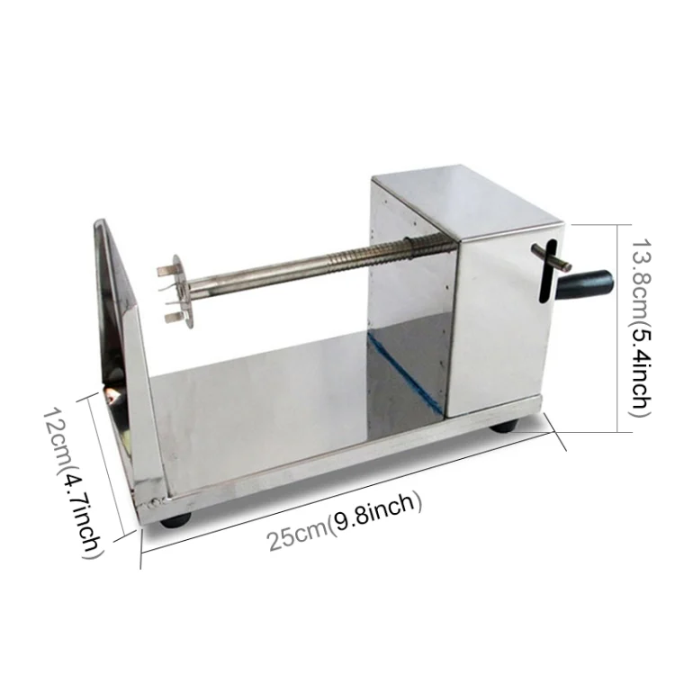 HC0902_1.webp Stainless Steel Manual Spiral Tornado Tower Hand Shake Potato Rotary Chips Twister Slicer Cutter - Image 2