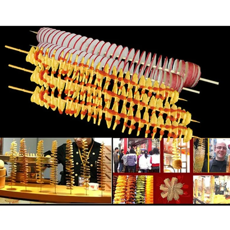 HC0902_5.webp Stainless Steel Manual Spiral Tornado Tower Hand Shake Potato Rotary Chips Twister Slicer Cutter - Image 6