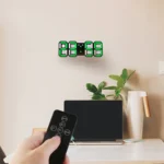 Modern 3D LED Sound Control Colorful Digital Alarm Clock Adjust Brightness Electronic Wall Glowing Hanging Clock with Remote Control - Image 12