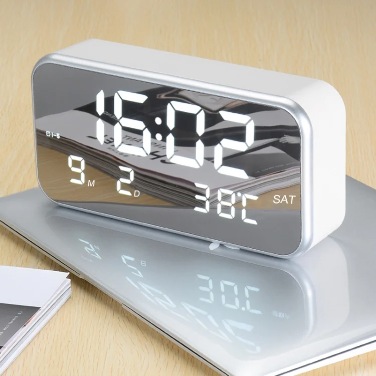 HC0994_1.webp Multi-functional Large Screen LED Digital Music Alarm Clock with Time / Week / Temperature / Calendar Display & Remote Control, DC 5V - Image 2