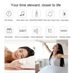 Multi-functional Large Screen LED Digital Music Alarm Clock with Time / Week / Temperature / Calendar Display & Remote Control, DC 5V - Image 10