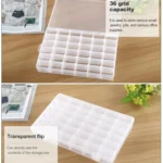 Plastic Organizer Container Storage Box Removable Grid Compartment for Jewelry Earring Fishing Hook Small Accessories, Size: Large, 36 Slots - Image 6