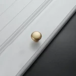 4203 Placer Gold Single Hole Solid Zinc Alloy Round Handle for Cabinet Wardrobe Drawer Door