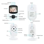 BM-SM24 2.4 inch LCD 2.4GHz Wireless Surveillance Camera Baby Monitor with 8-IR LED Night Vision, Two Way Voice Talk - Image 5