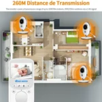 VB605 2.4 inch LCD 2.4GHz Wireless Surveillance Camera Baby Monitor, Support Two Way Talk Back, Night Vision - Image 13