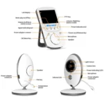 VB605 2.4 inch LCD 2.4GHz Wireless Surveillance Camera Baby Monitor, Support Two Way Talk Back, Night Vision - Image 4