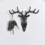 Creative Three-dimensional Multifunctional Deer Head Animal Decorative Hook Coat Hook Retro Clothes Hanging Creative Home Crafts, Random Style Delivery - Image 2