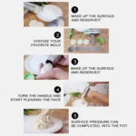 4 Molds Household Manually Small Stainless Steel Pressing Style Handhold Noodle Machine - Image 10