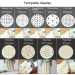 5 Molds Household Manually Small Stainless Steel Pressing Style Handhold Noodle Machine - Image 9