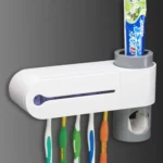 Automatic Toothpaste Dispenser Dental UV Ultraviolet Toothbrush Sterilizer Storage Holder - Image 2