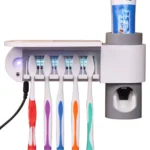 Automatic Toothpaste Dispenser Dental UV Ultraviolet Toothbrush Sterilizer Storage Holder - Image 3