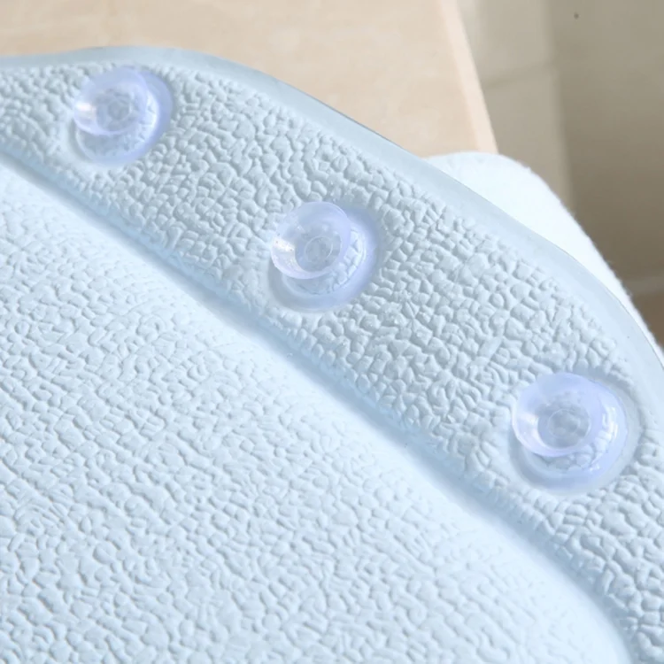 HC1215_3.webp Bathroom Supplies Bathtub Pillow Bath Bathtub Headrest Suction Cup Waterproof Bath Pillows,Random Color Delivery,Size: 31*21cm - Image 4