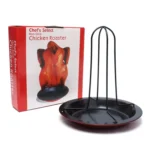 Outdoor camping Carbon Steel Upright Chicken Roaster Rack - Image 8