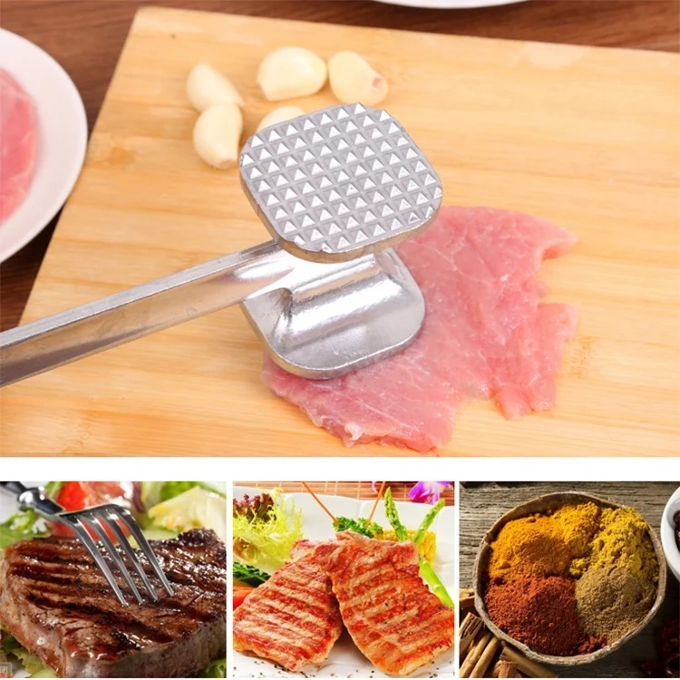 HC1322_8.webp 2 PCS Aluminum Alloy Loose Tenderizers Meat Hammer Steak Pork Kitchen Tools, Middle Size: 5.0 x 22.5cm - Image 9