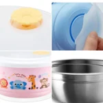 450ml Stainless Steel Interior And Plastic Exterior Double Layer Cartoon Style Bowl With Cover And Handles for Child At Age 2 to 9 - Image 4