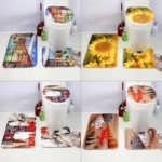 European and American Style Underwater World Printing Pattern Toilet Mat Three-piece Suit - Image 5